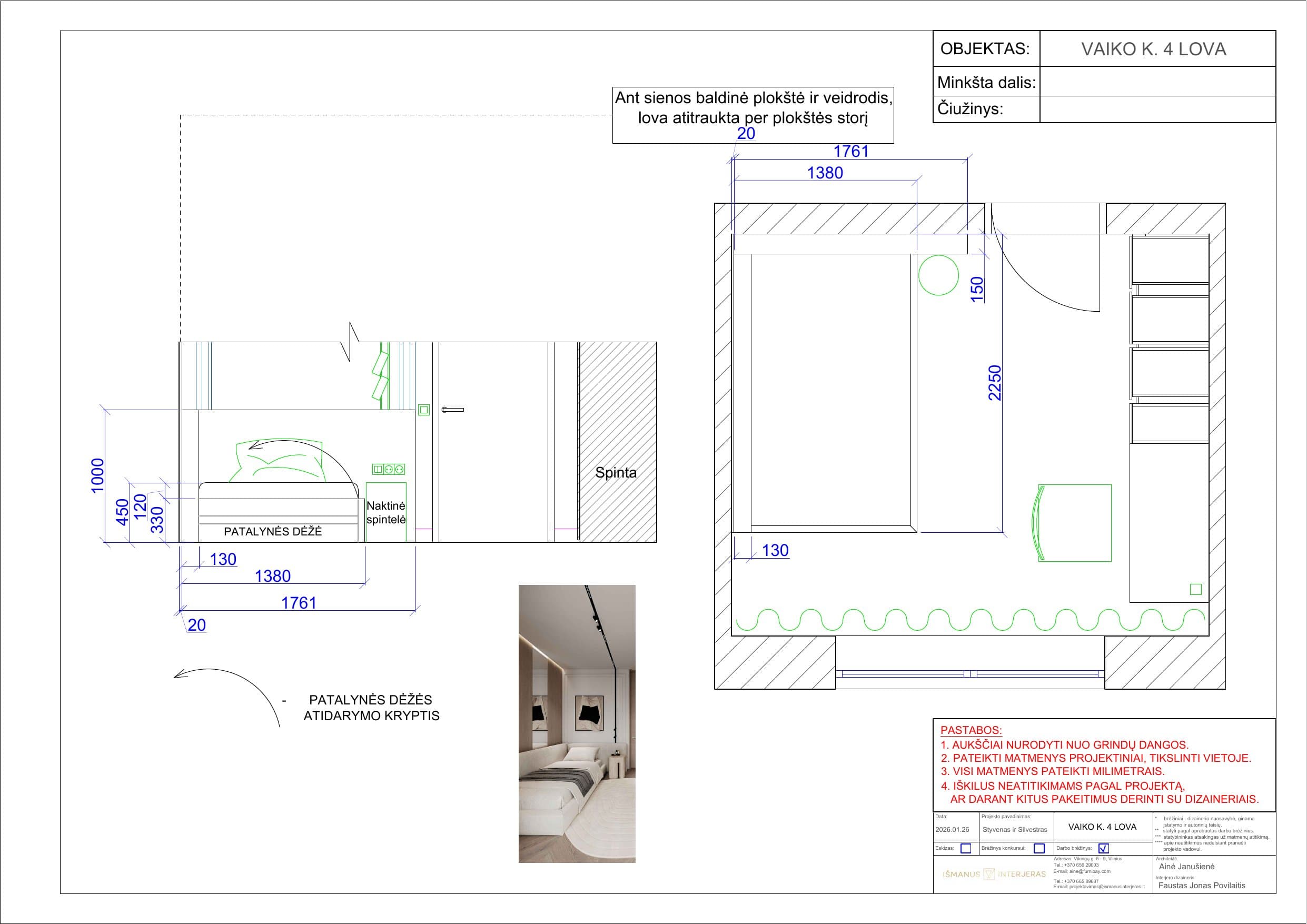 Baldų brėžiniai – 8
