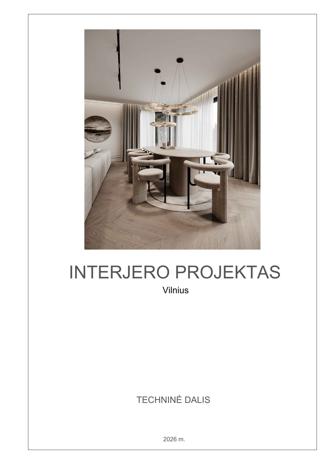 Interjero projekto techninė dalis – 1