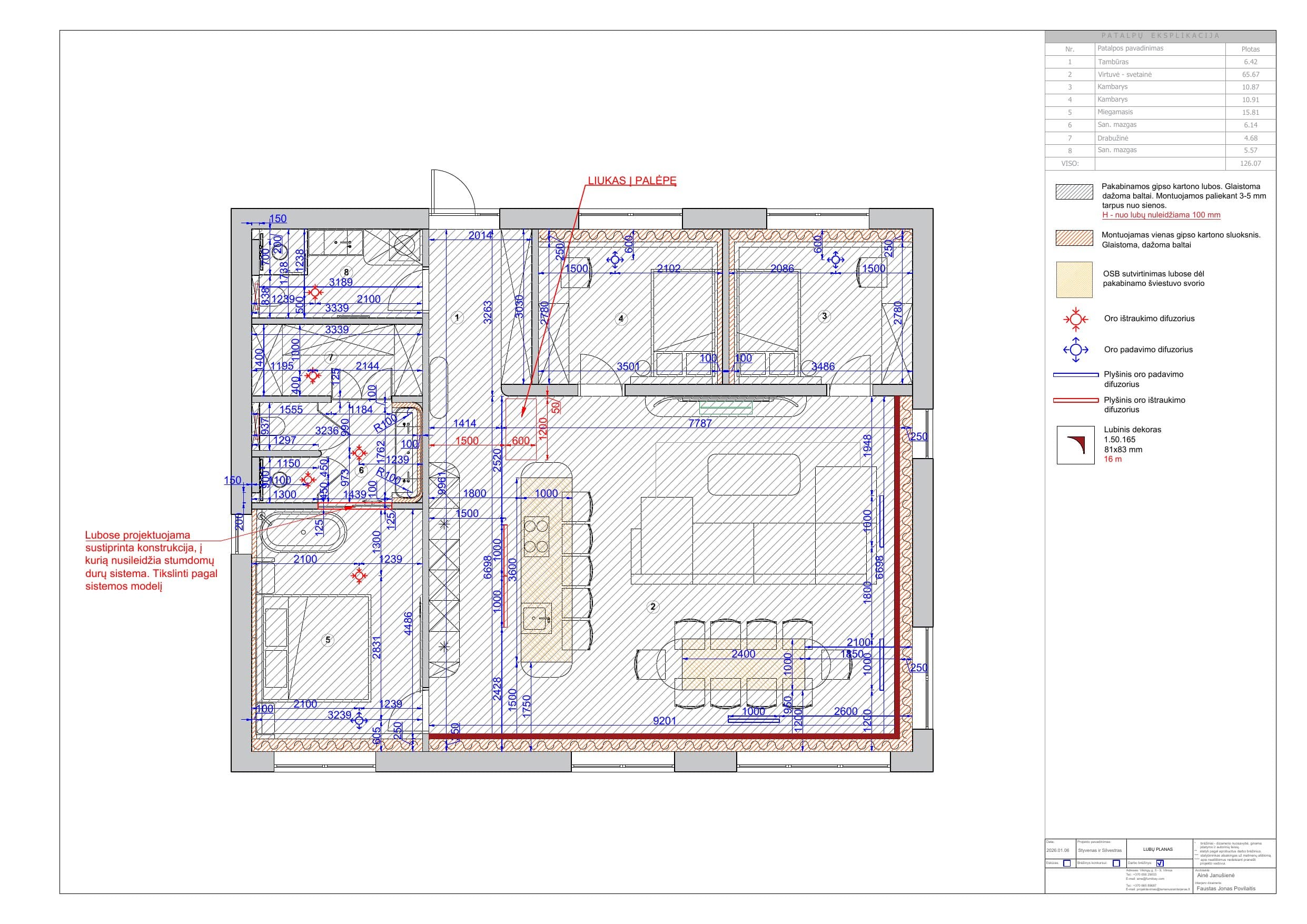 Interjero projekto techninė dalis – 5