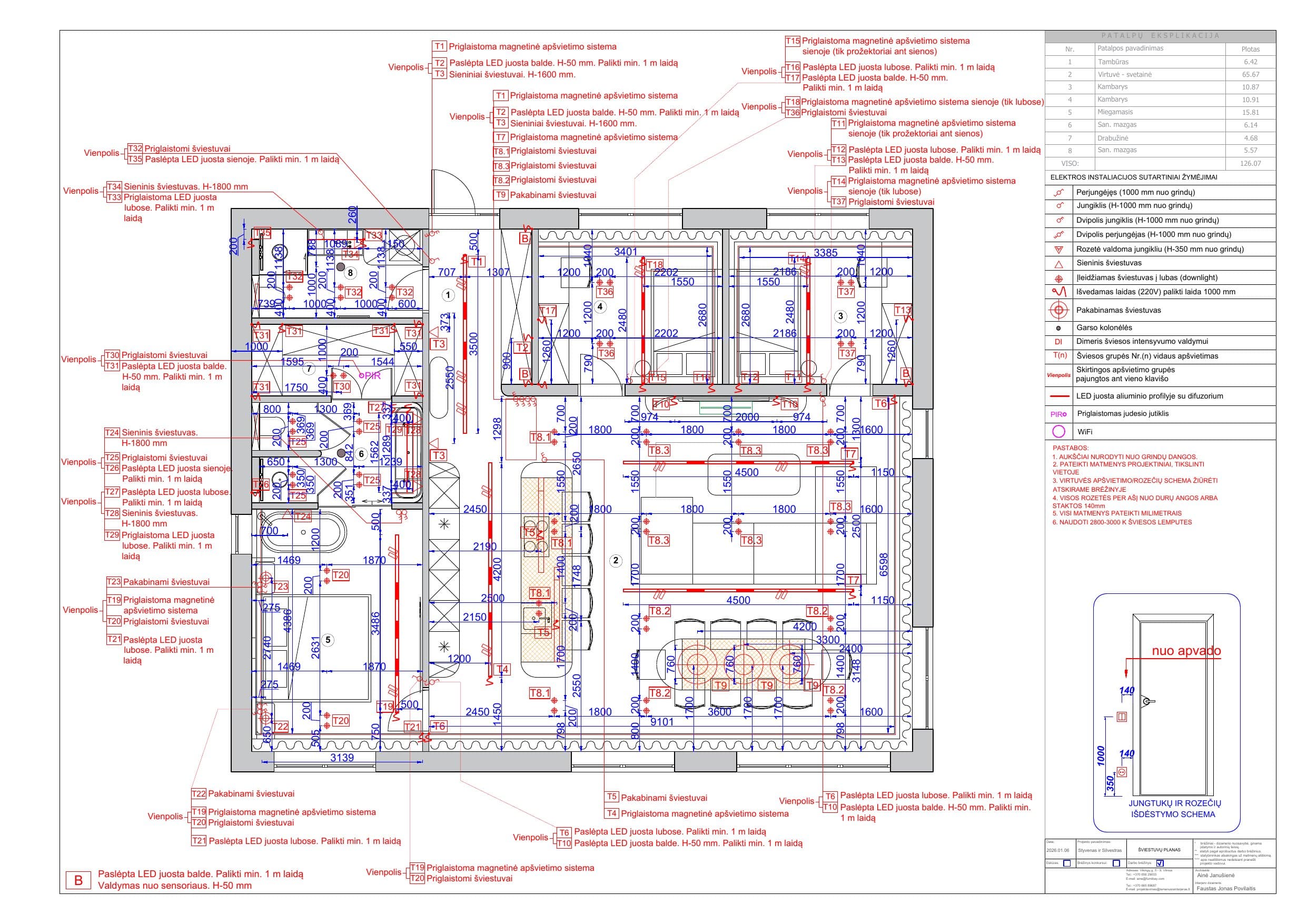 Interjero projekto techninė dalis – 6
