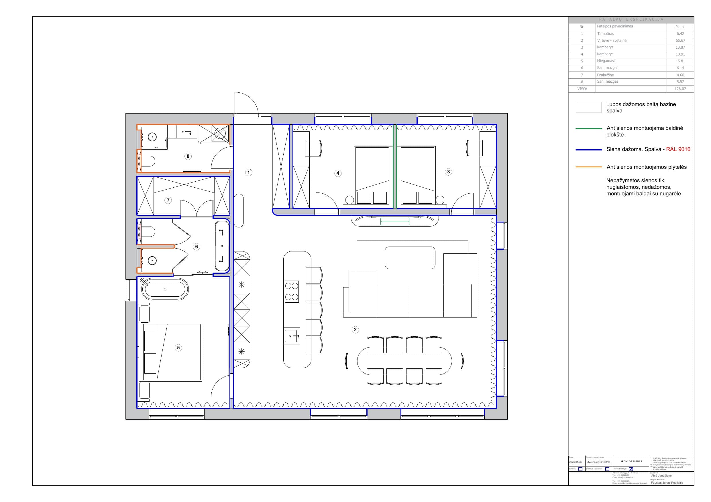 Interjero projekto techninė dalis – 9