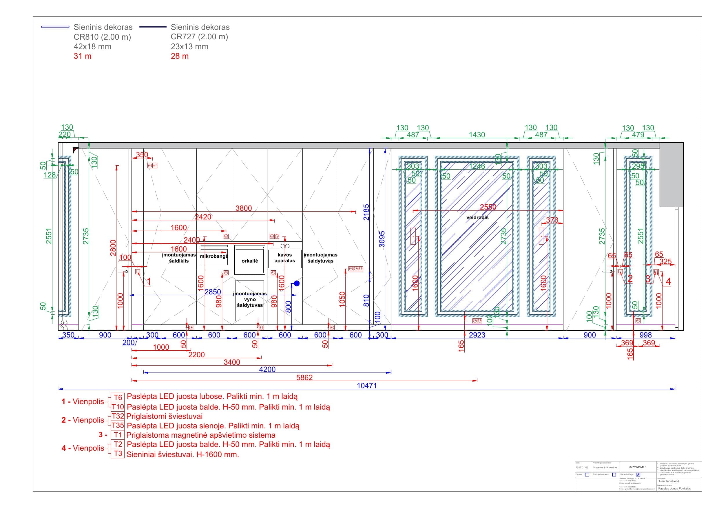 Interjero projekto techninė dalis – 10
