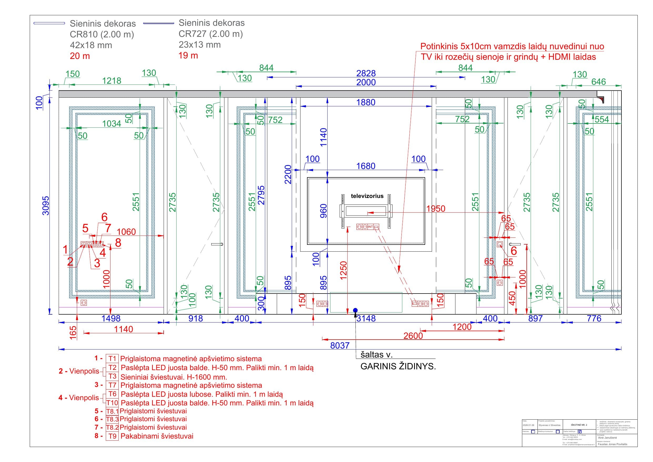Interjero projekto techninė dalis – 11
