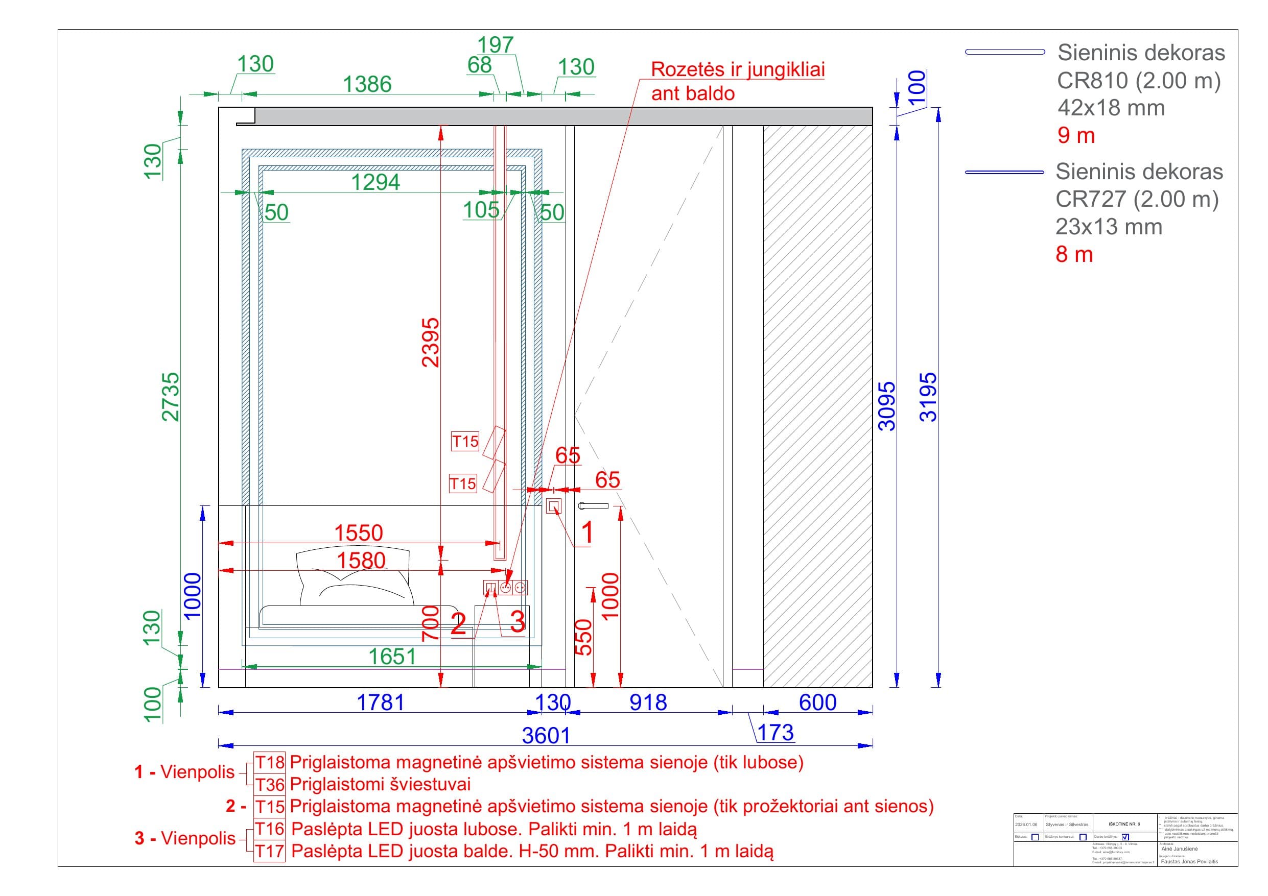 Interjero projekto techninė dalis – 15