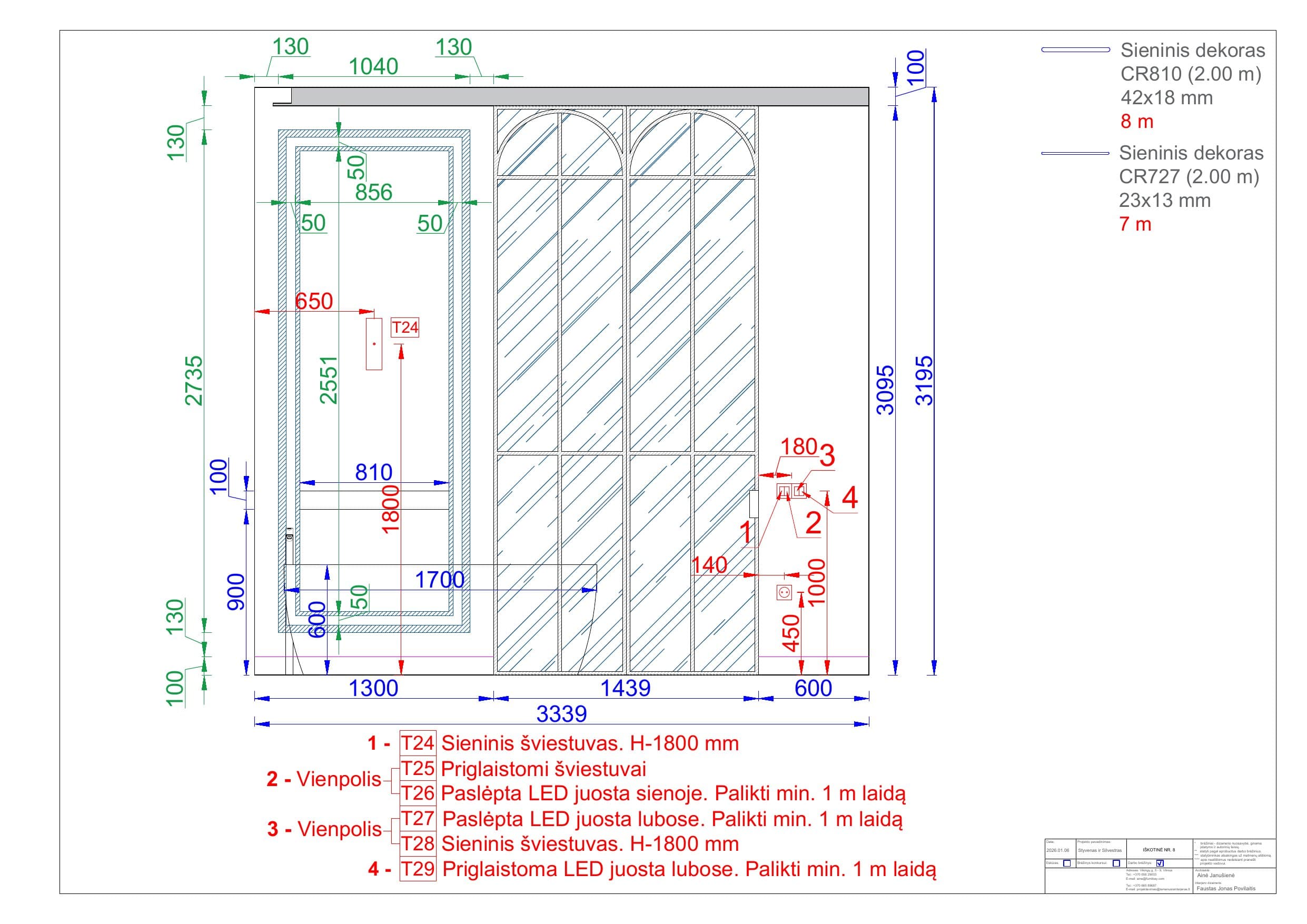 Interjero projekto techninė dalis – 17