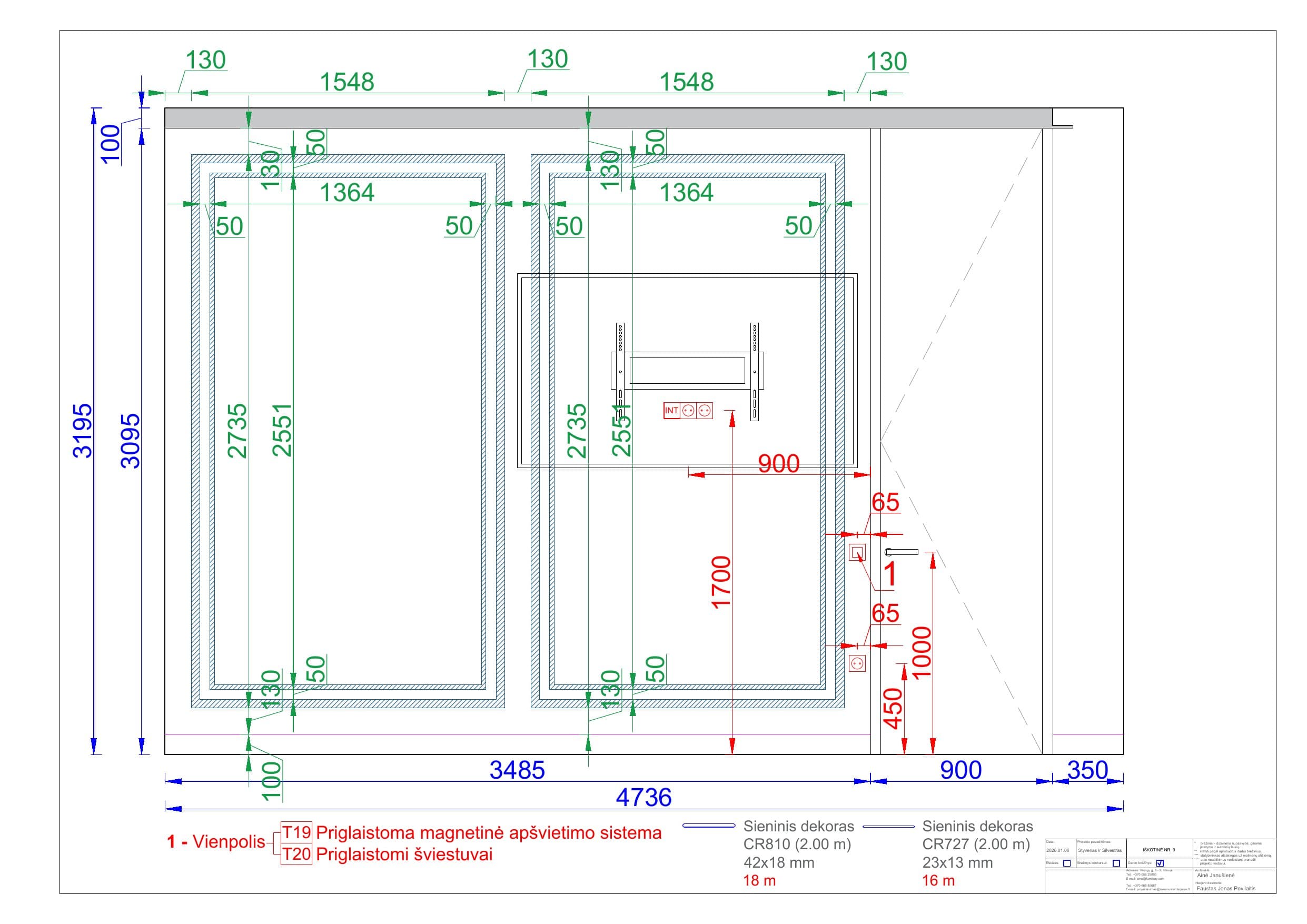 Interjero projekto techninė dalis – 18